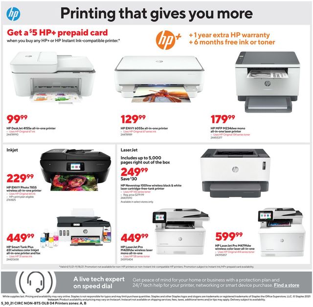 Staples Ad from 05/30/2021