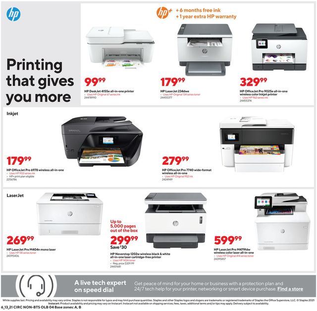 Staples Ad from 06/13/2021