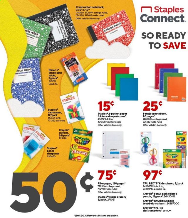 Staples Ad from 08/15/2021