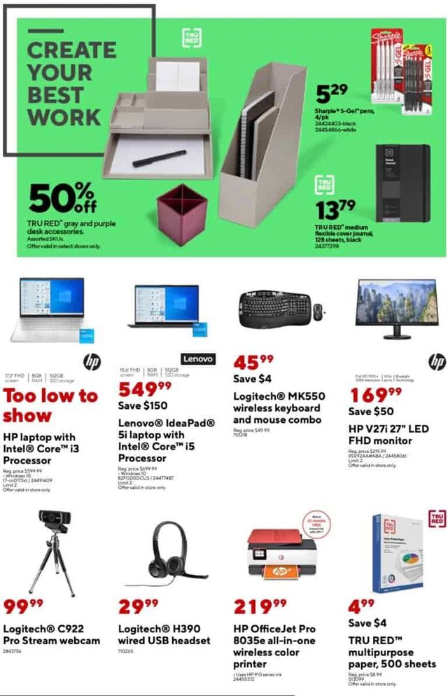 Staples Ad from 08/15/2021