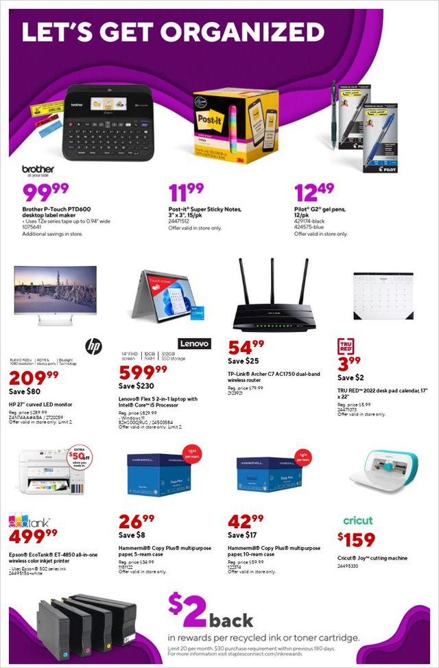 Staples Ad from 04/03/2022