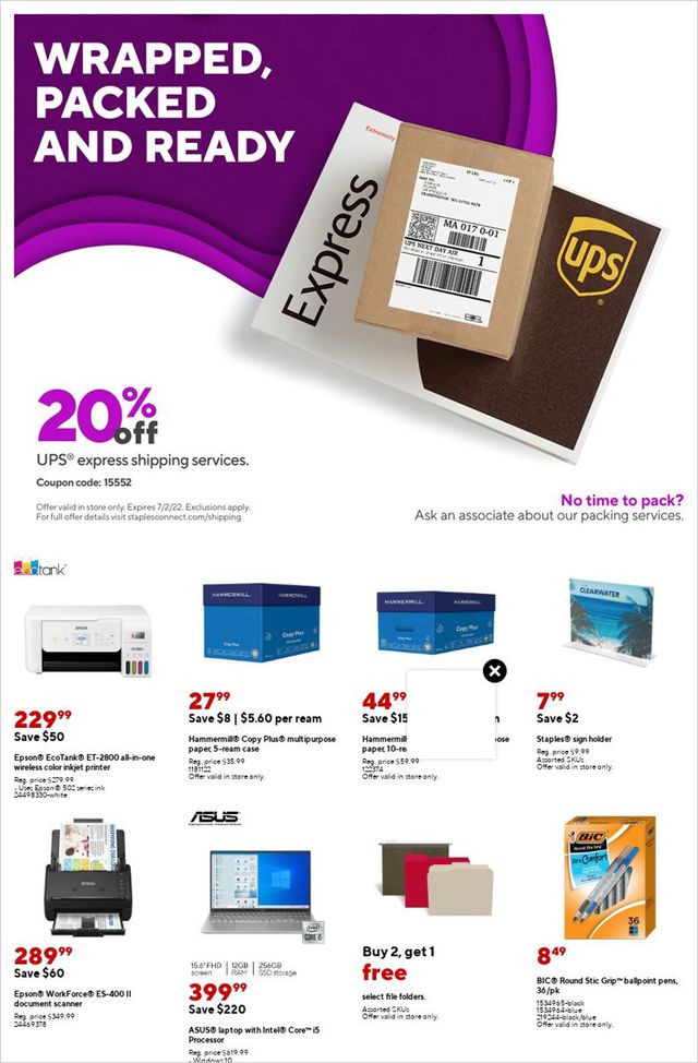 Staples Ad from 06/05/2022