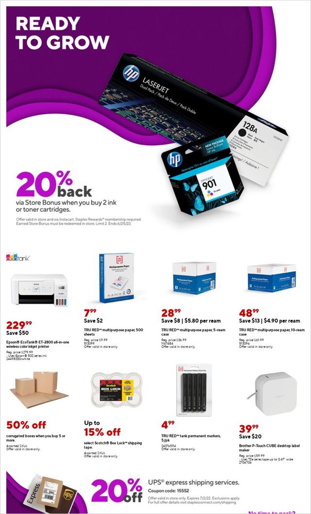 Staples Ad from 06/19/2022