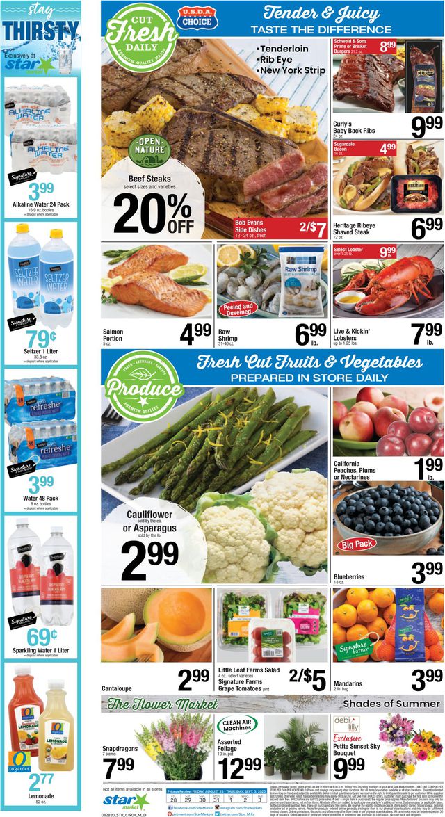 Star Market Ad from 08/28/2020
