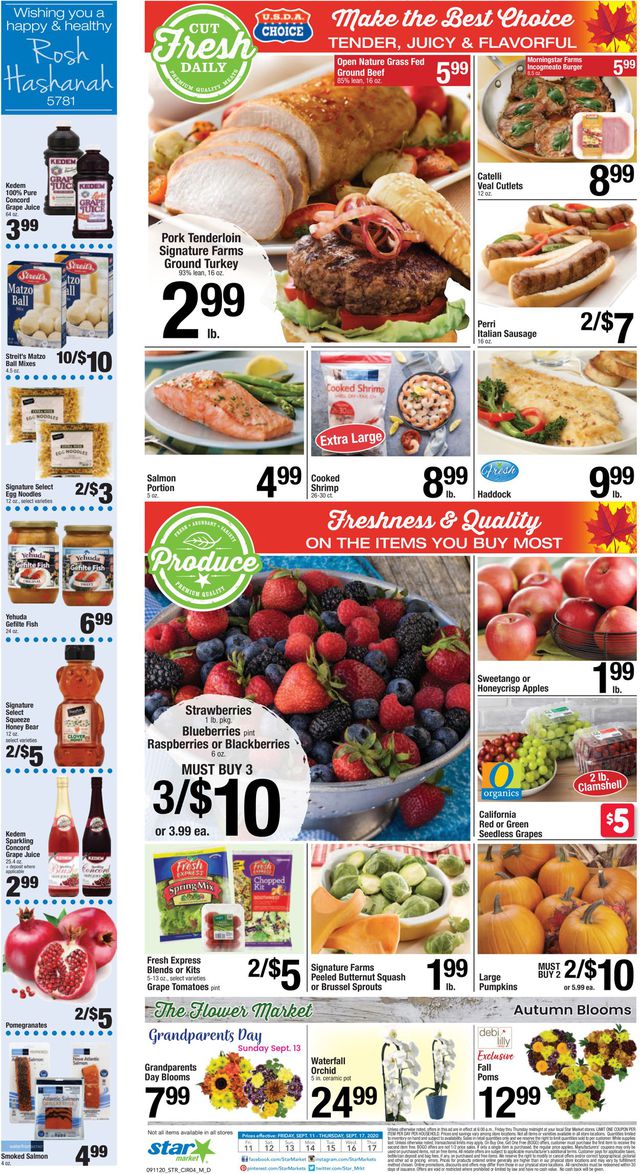 Star Market Ad from 09/11/2020