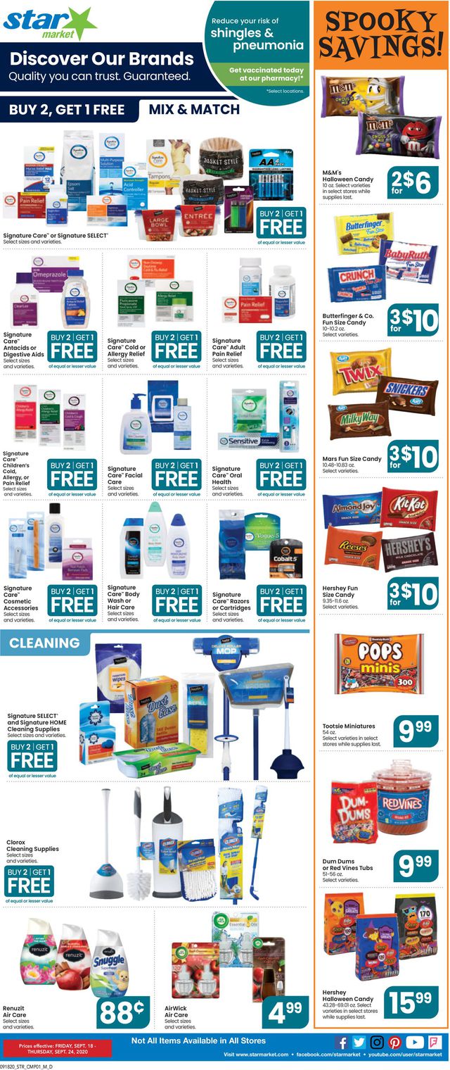 Star Market Ad from 09/18/2020
