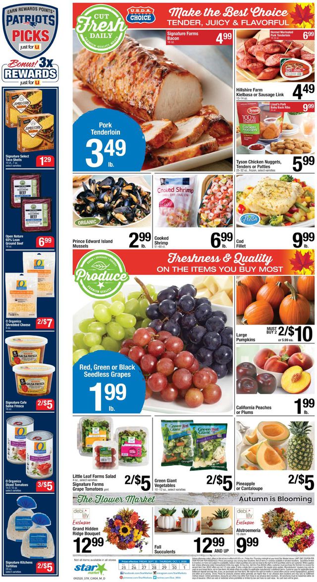 Star Market Ad from 09/25/2020