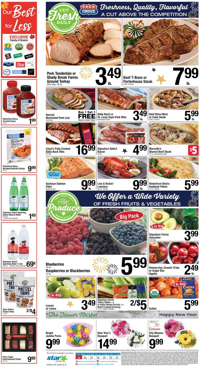 Star Market Ad from 12/25/2020