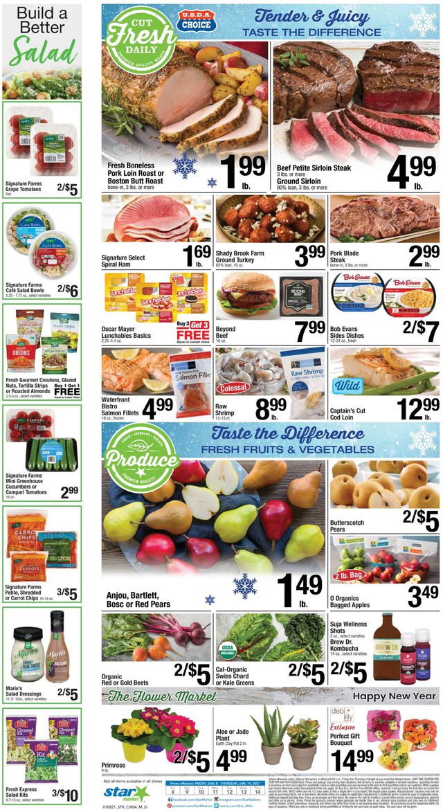 Star Market Ad from 01/08/2021