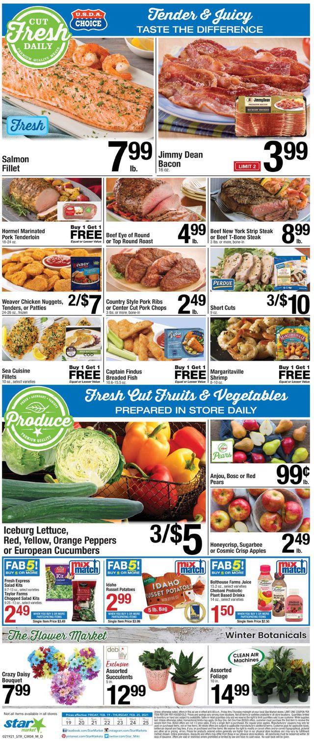 Star Market Ad from 02/19/2021