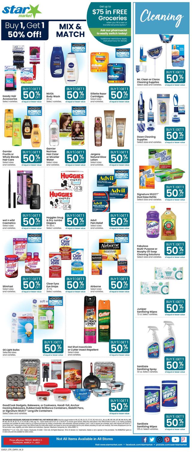 Star Market Ad from 03/05/2021