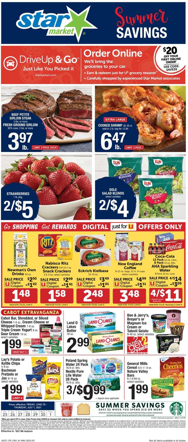 Star Market Ad from 06/25/2021