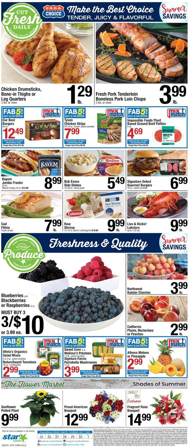 Star Market Ad from 06/25/2021