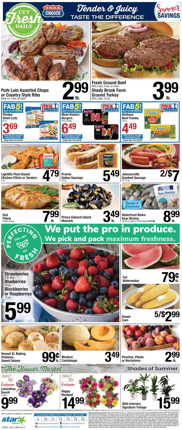 Star Market Ad from 07/09/2021