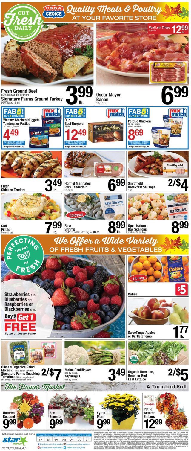 Star Market Ad from 09/17/2021