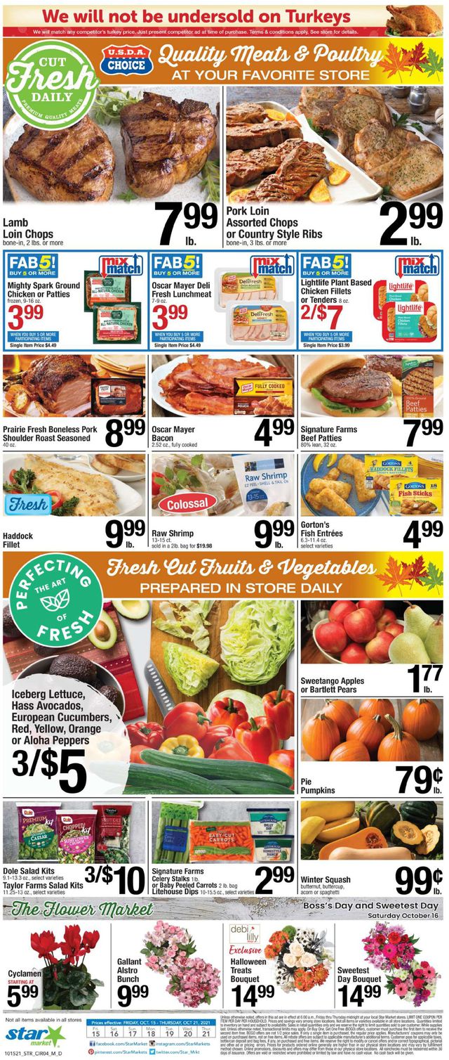 Star Market Ad from 10/15/2021