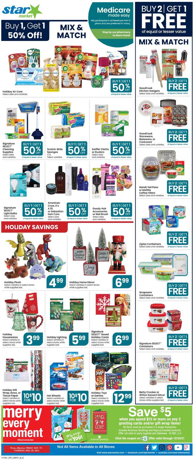 Star Market Ad from 11/19/2021