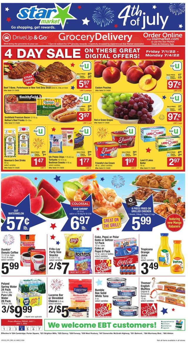 Star Market Ad from 07/01/2022