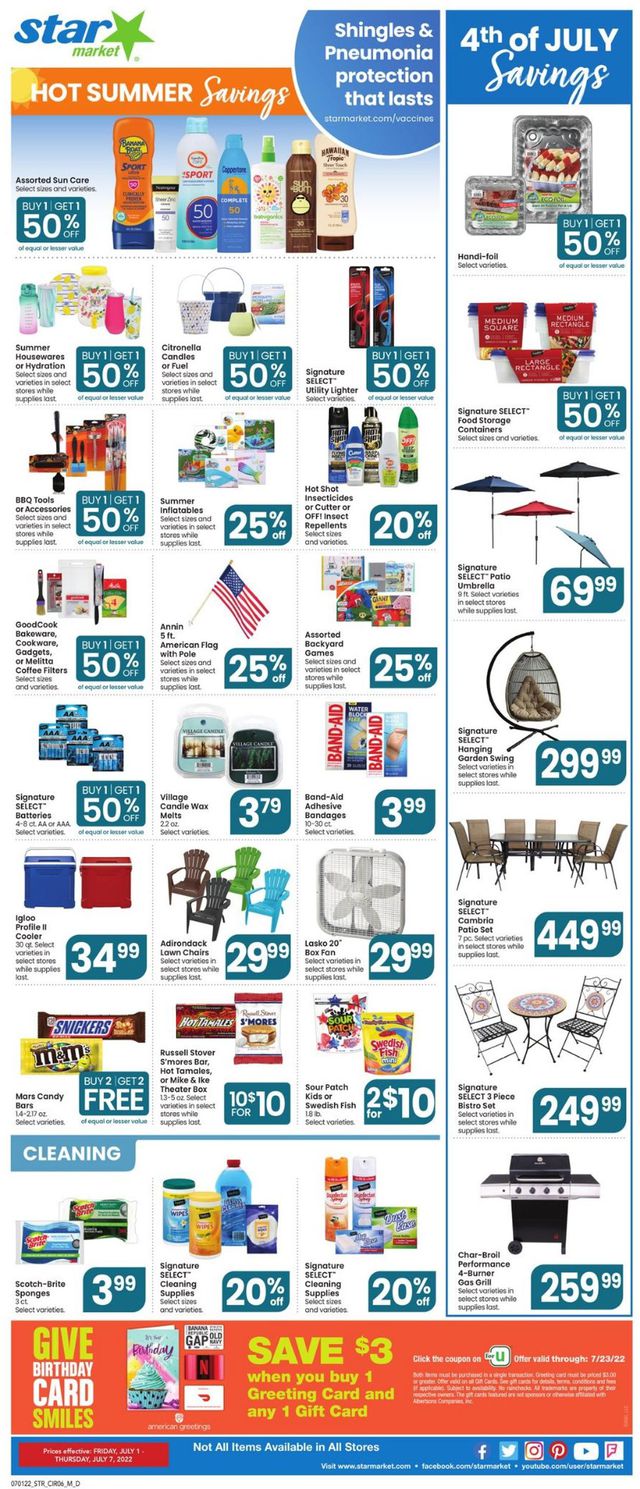 Star Market Ad from 07/01/2022