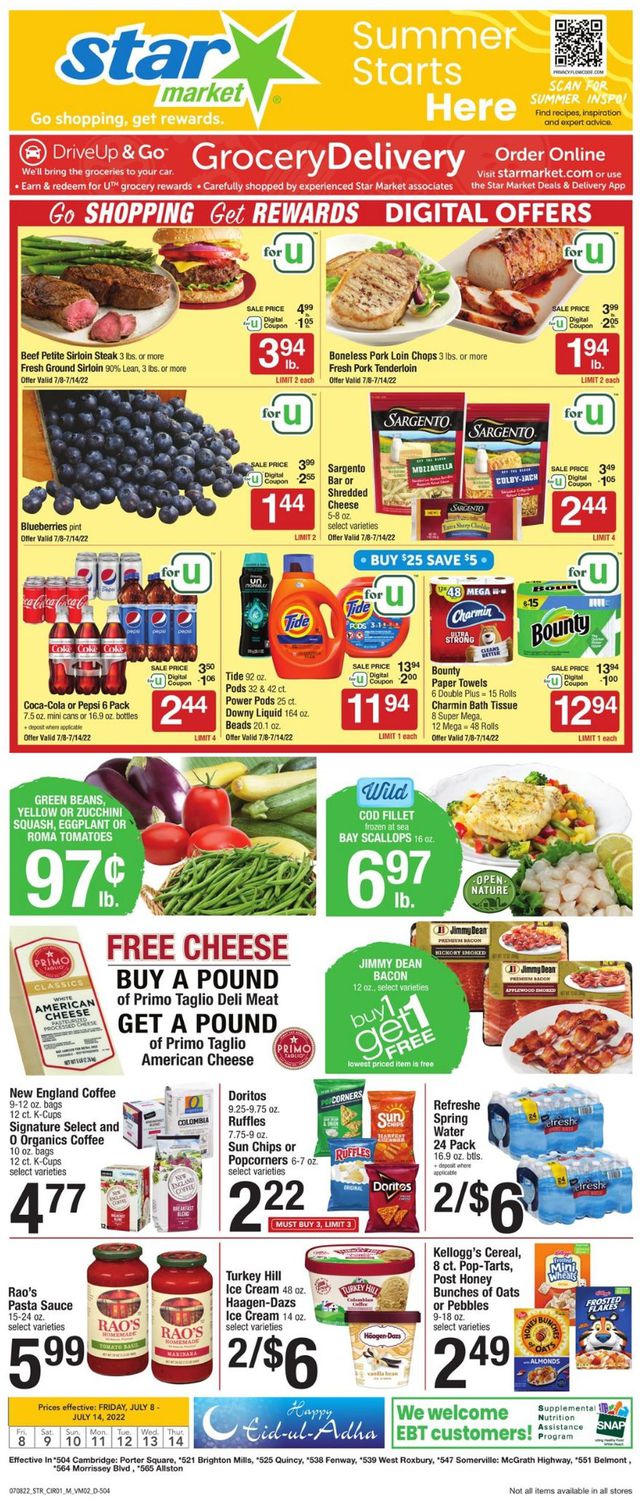 Star Market Ad from 07/08/2022