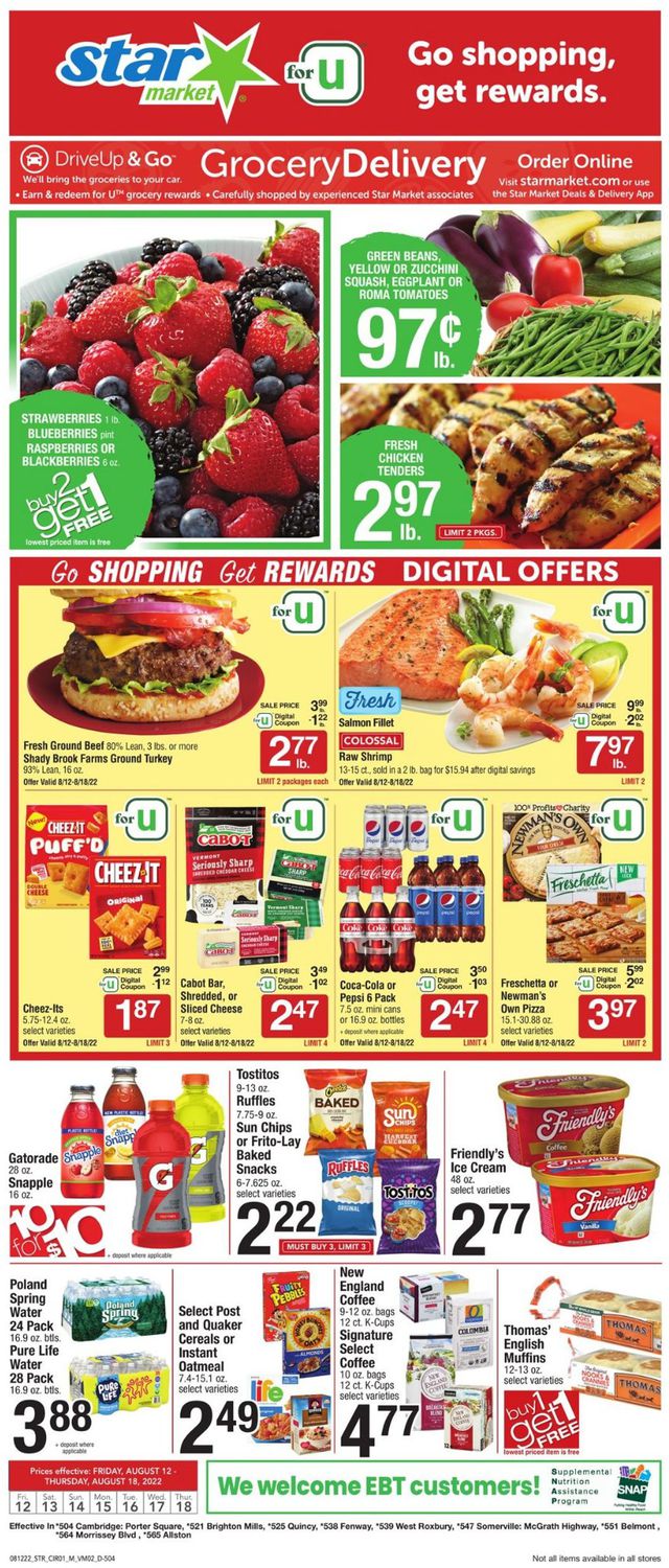 Star Market Ad from 08/12/2022