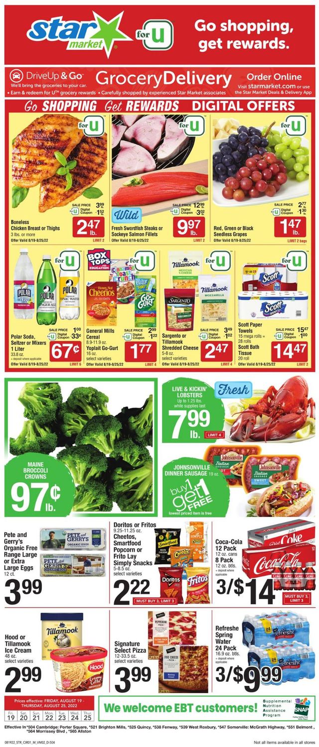 Star Market Ad from 08/19/2022