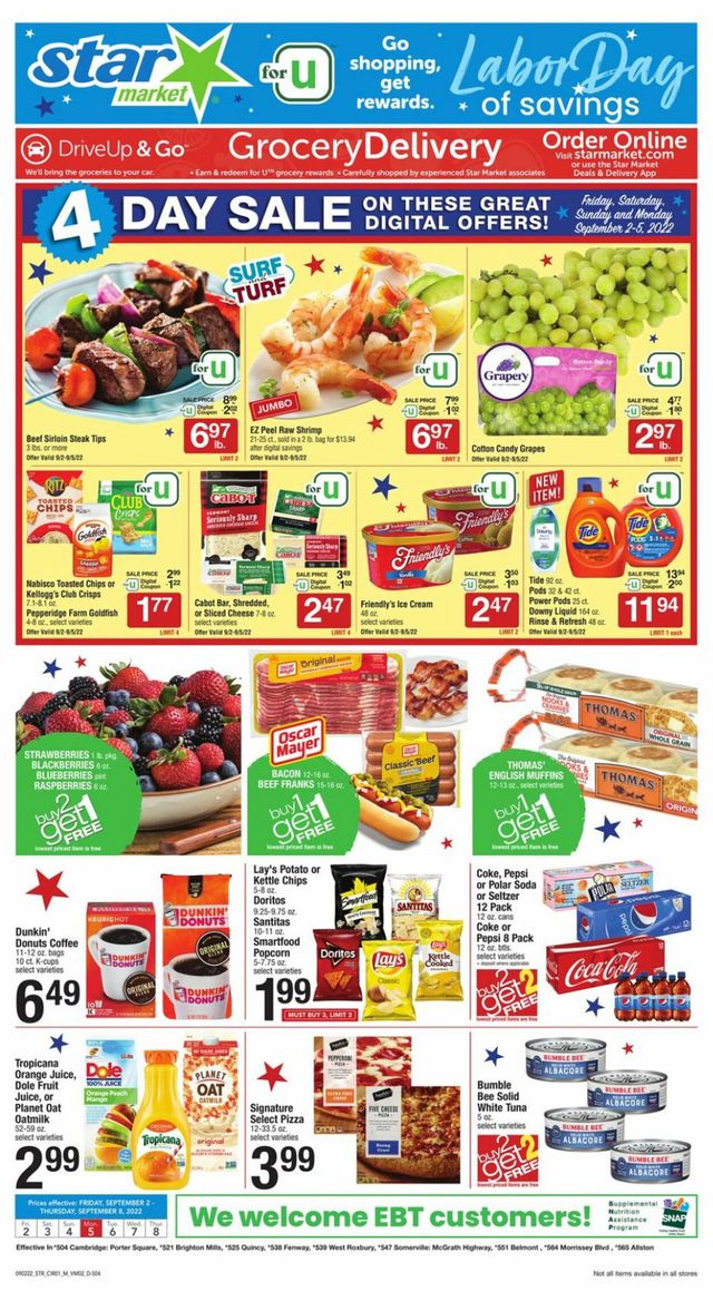 Star Market Ad from 09/02/2022