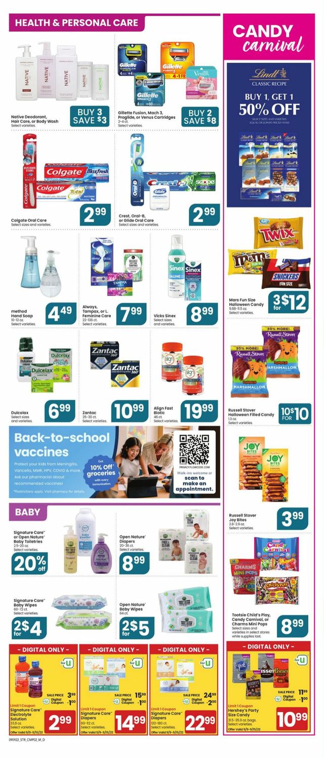 Star Market Ad from 09/09/2022