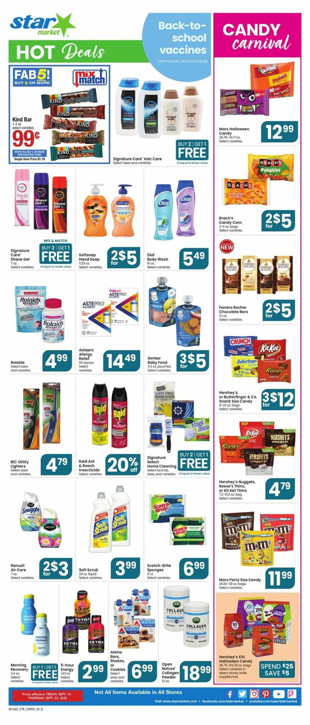 Star Market Ad from 09/16/2022