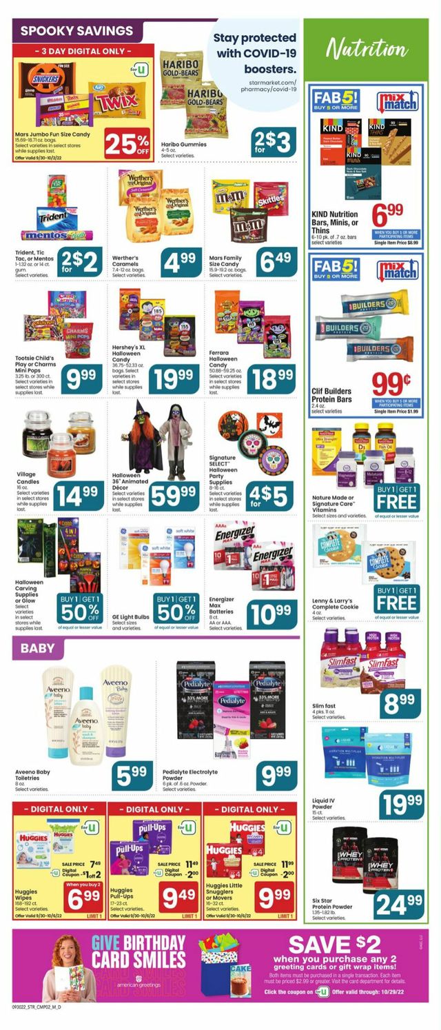 Star Market Ad from 09/30/2022