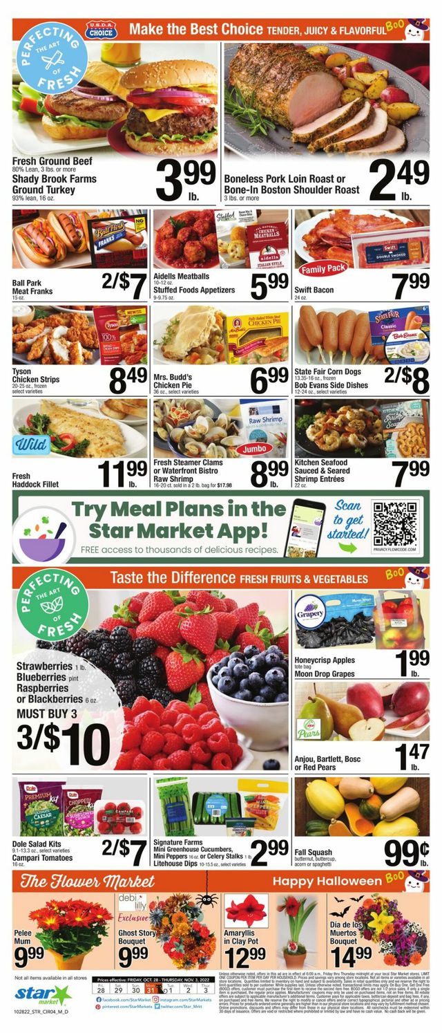 Star Market Ad from 10/28/2022