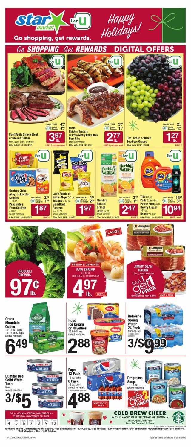 Star Market Ad from 11/04/2022