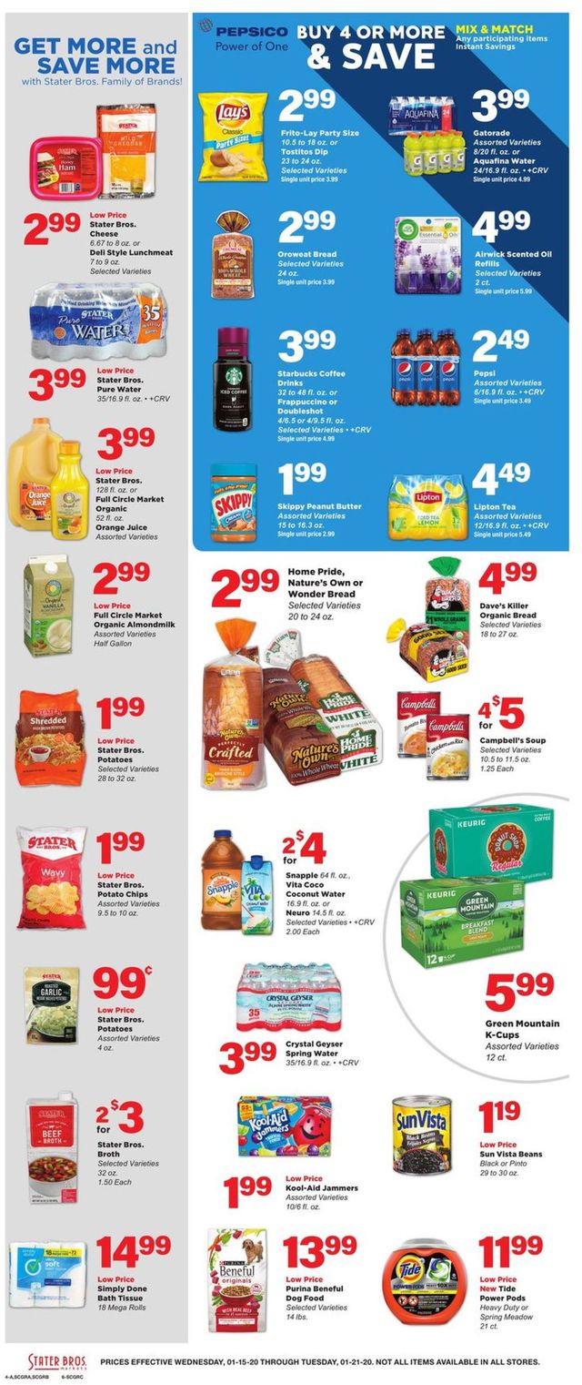 Stater Bros. Ad from 01/15/2020