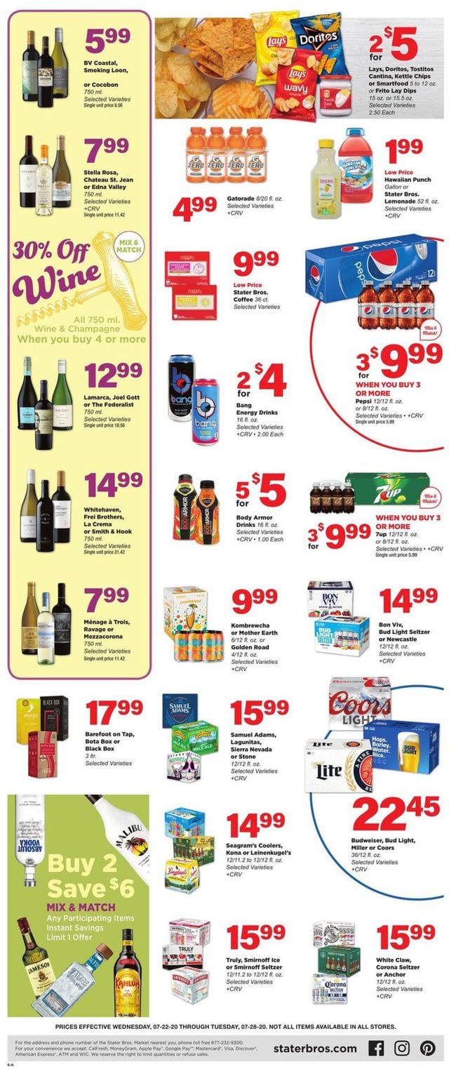 Stater Bros. Ad from 07/22/2020