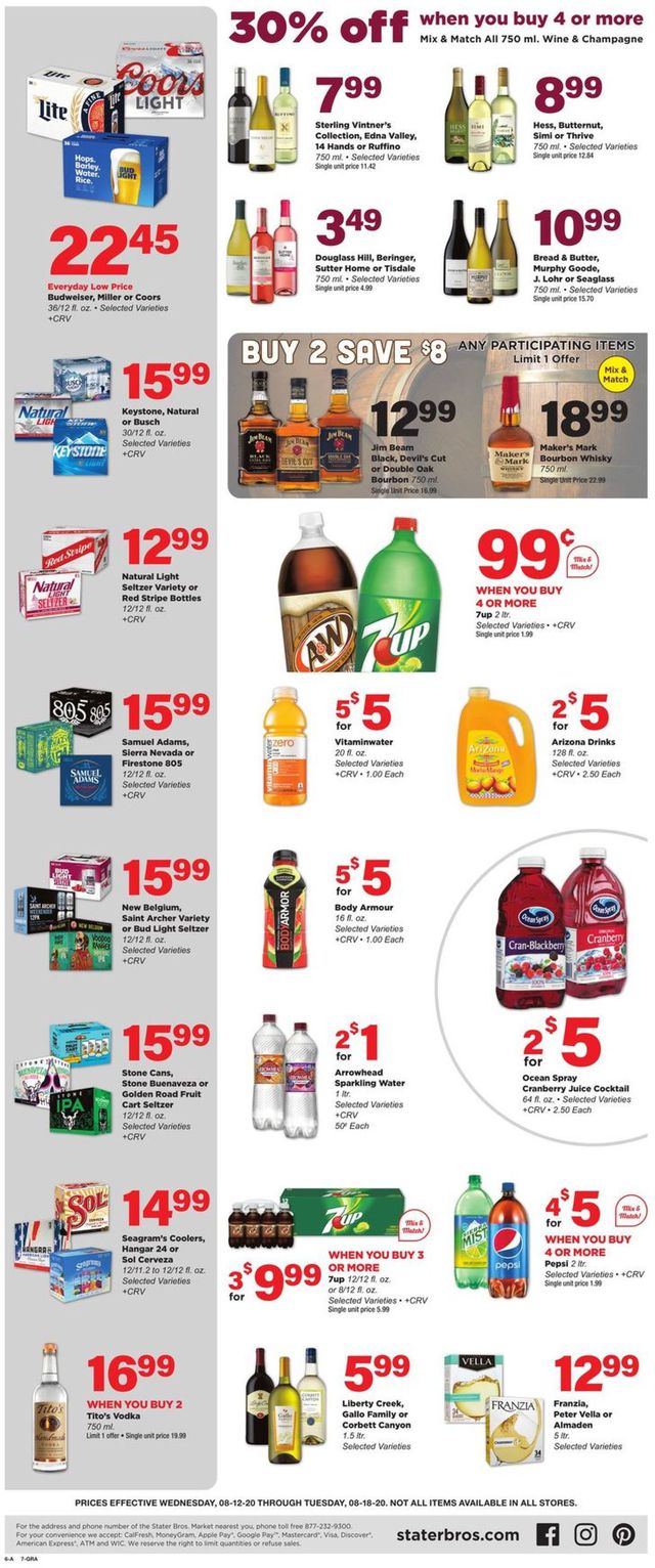 Stater Bros. Ad from 08/12/2020