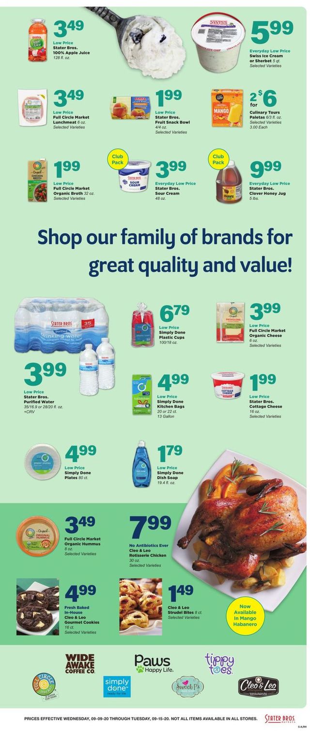Stater Bros. Ad from 09/09/2020