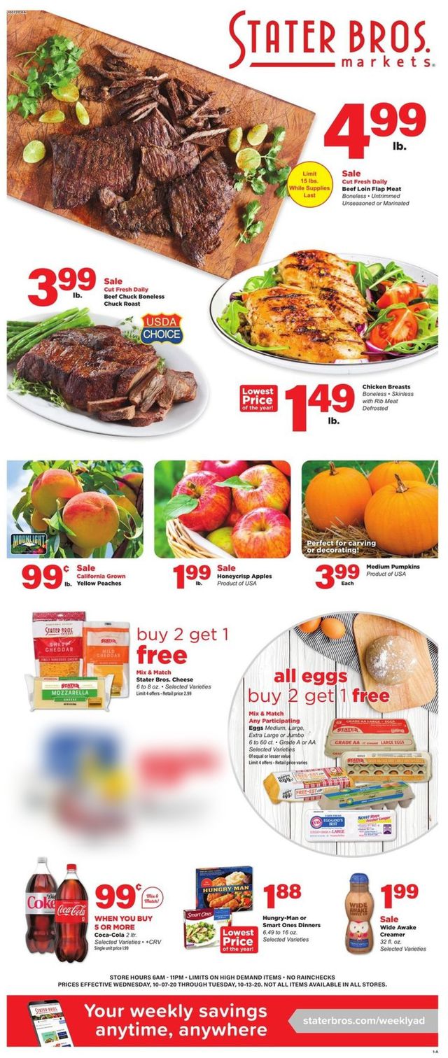 Stater Bros. Ad from 10/07/2020