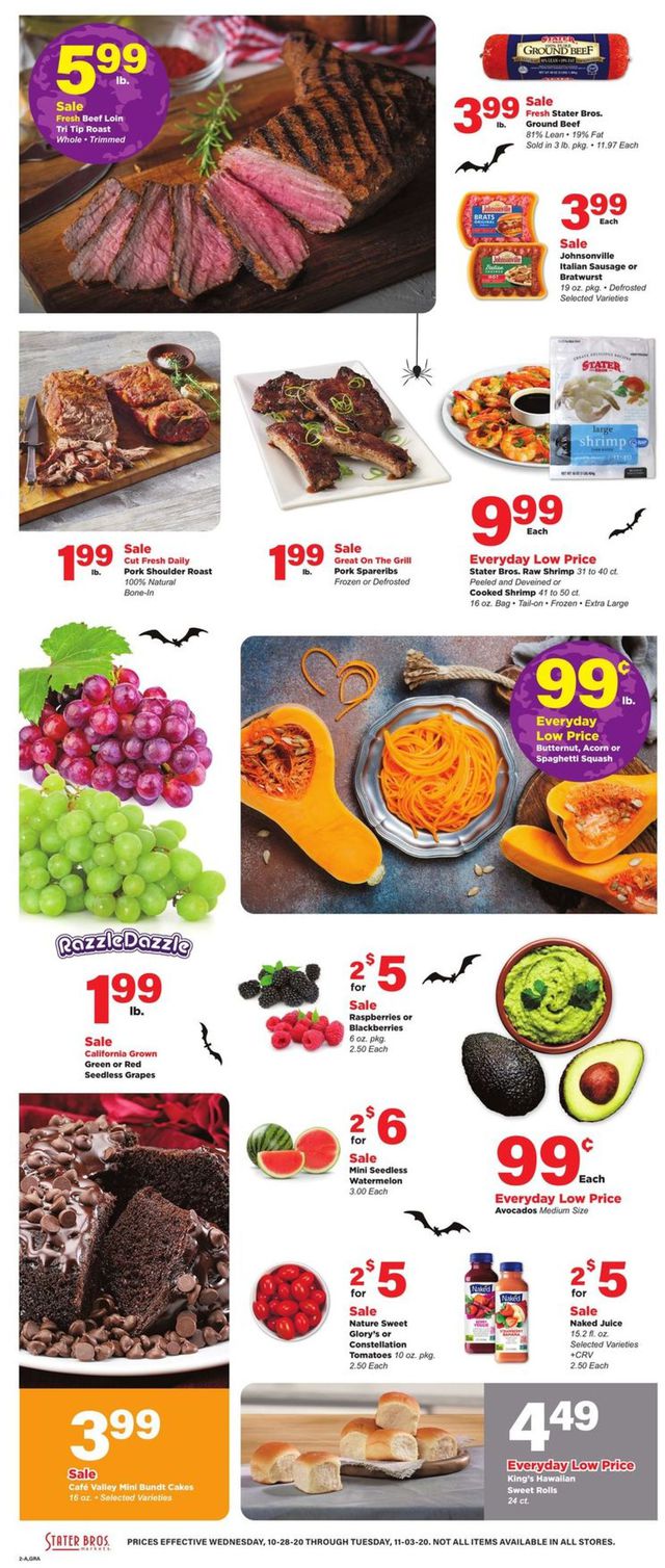 Stater Bros. Ad from 10/28/2020
