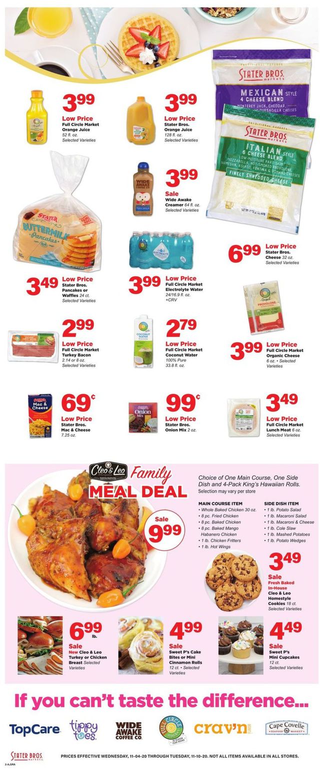Stater Bros. Ad from 11/04/2020