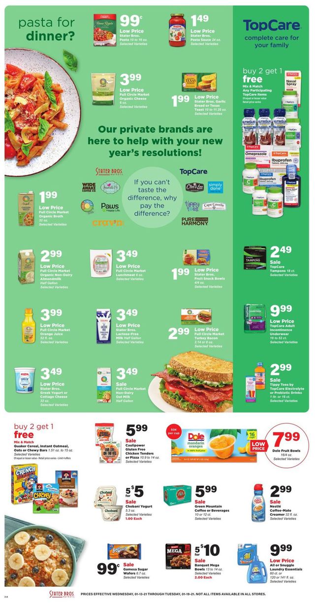 Stater Bros. Ad from 01/13/2021