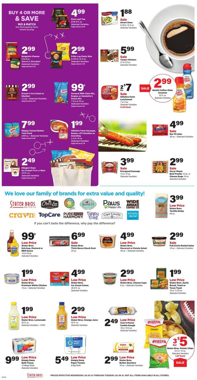 Stater Bros. Ad from 02/03/2021