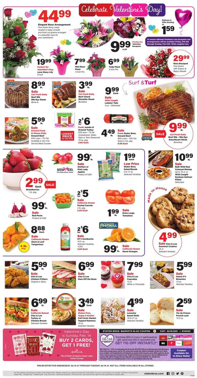 Stater Bros. Ad from 02/10/2021