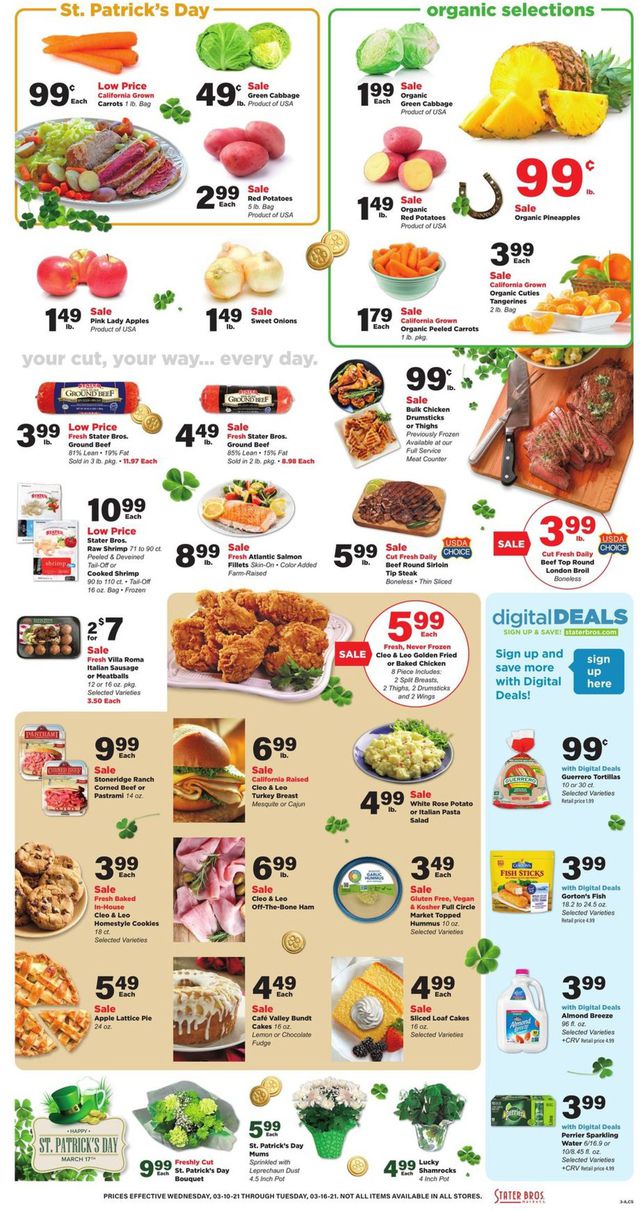 Stater Bros. Ad from 03/10/2021