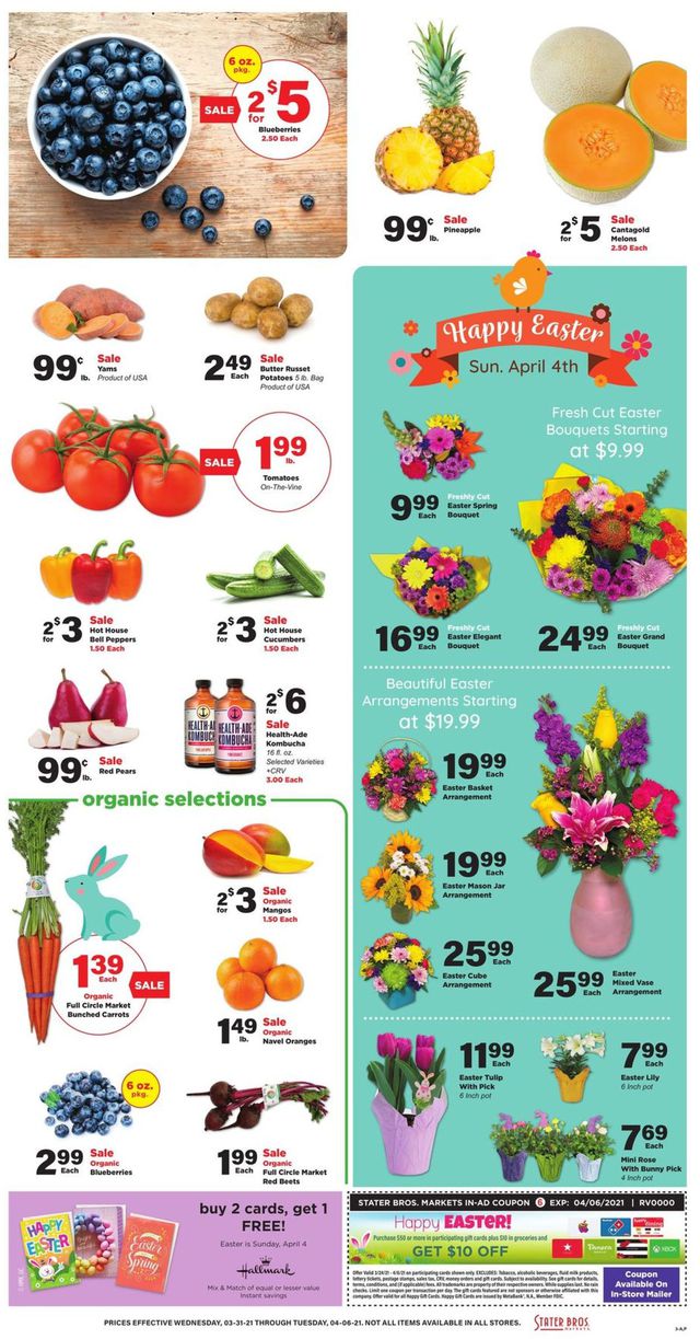 Stater Bros. Ad from 03/31/2021