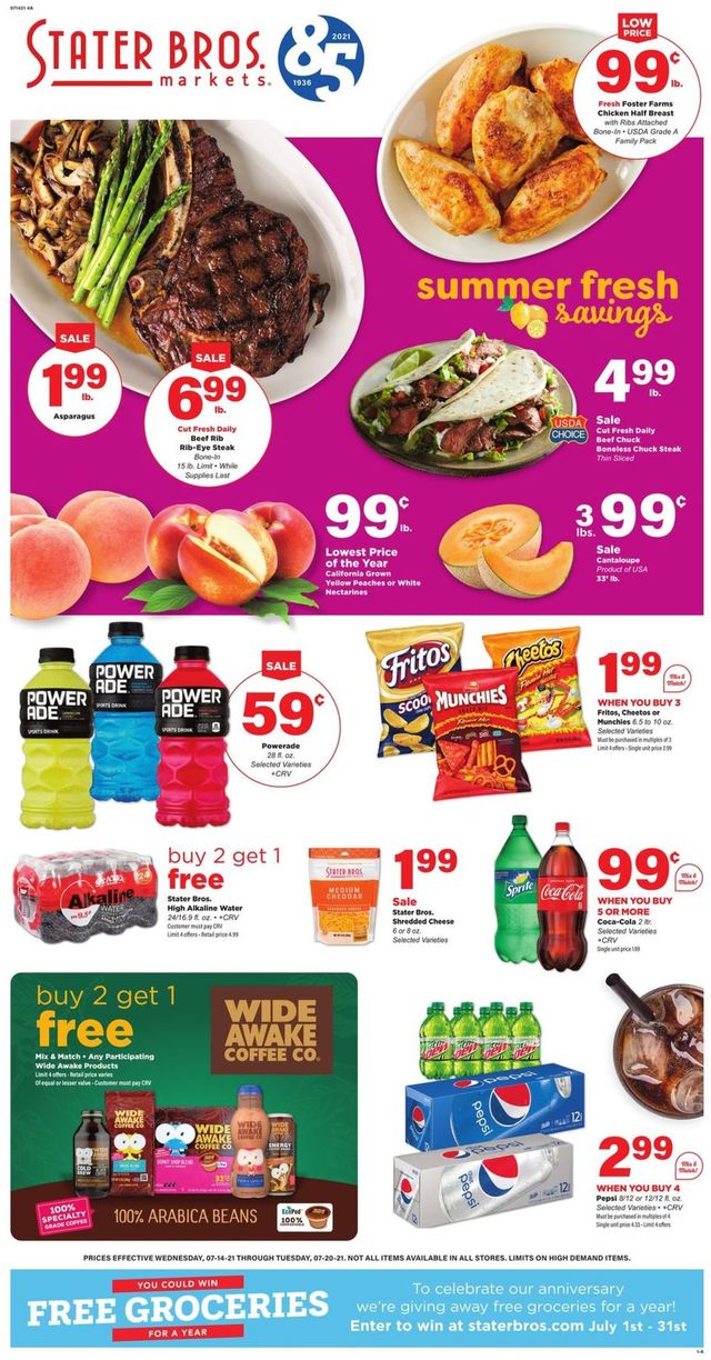 Stater Bros. Ad from 07/14/2021