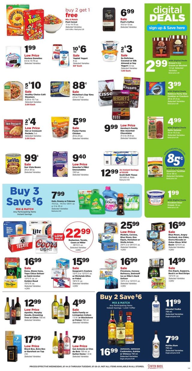 Stater Bros. Ad from 07/14/2021