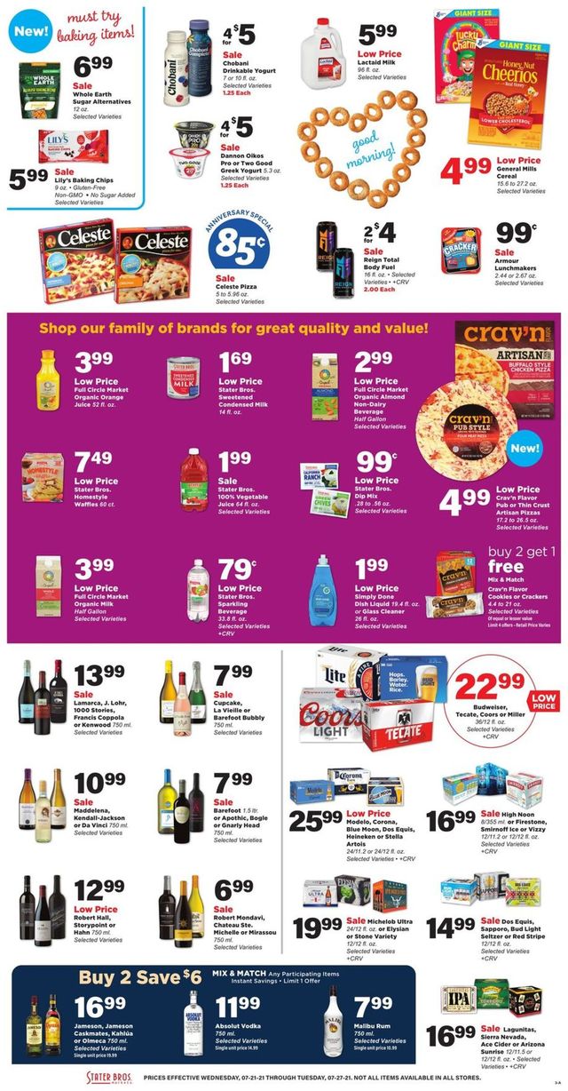Stater Bros. Ad from 07/21/2021