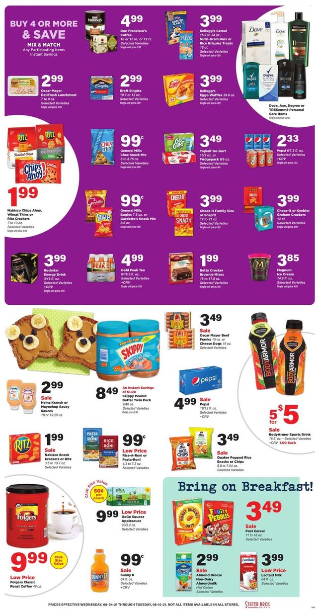 Stater Bros. Ad from 08/04/2021
