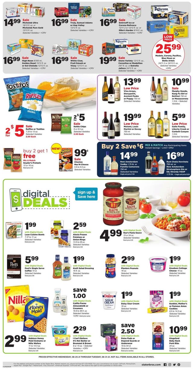 Stater Bros. Ad from 08/25/2021