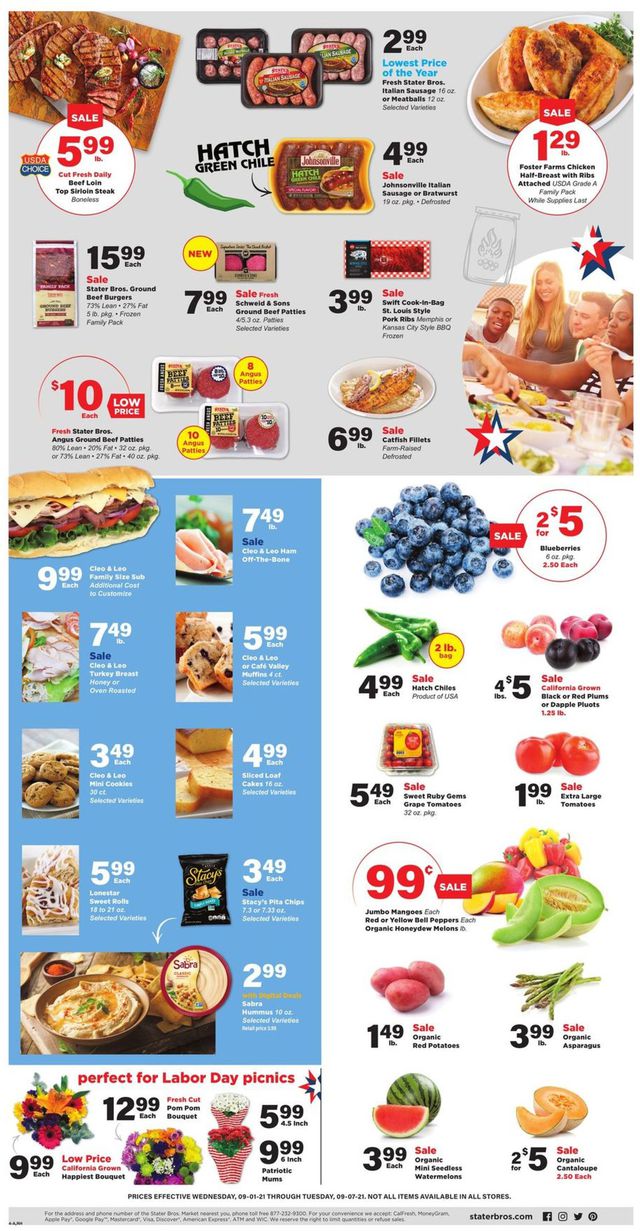 Stater Bros. Ad from 09/01/2021